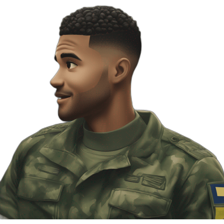 Uber Cariocas do Rio de Janeiro Brasil, criar do RJ roupas típicas da favela Streetwear black Brazilian young favela barberman doing a degradê militar fade haircut in a black Brazilian Man emoji