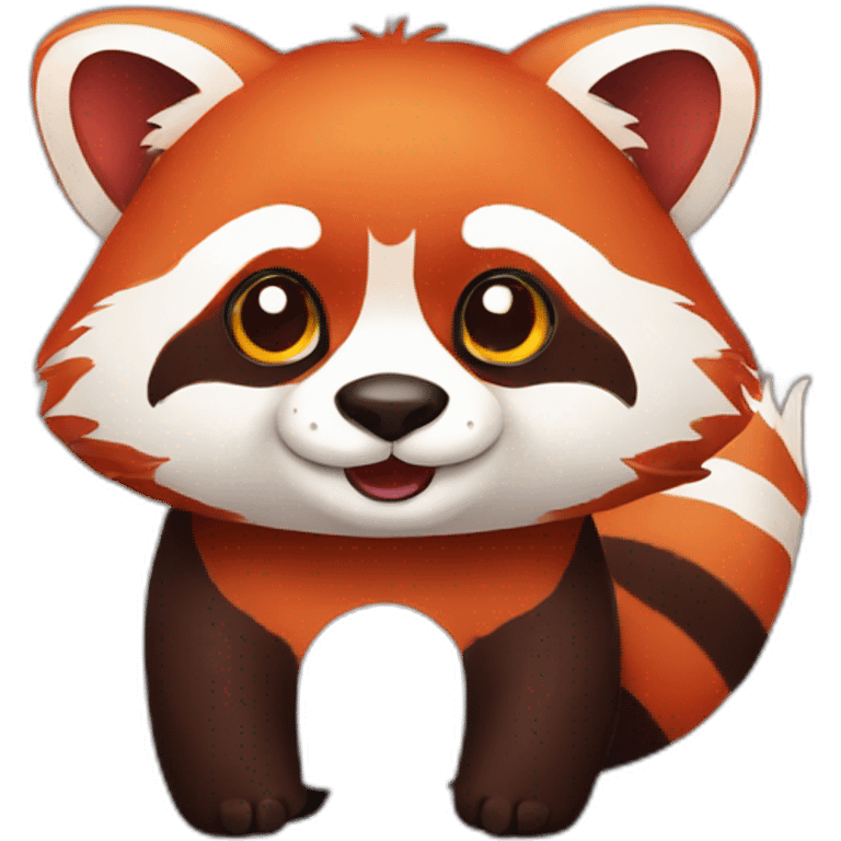 silly red panda emoji