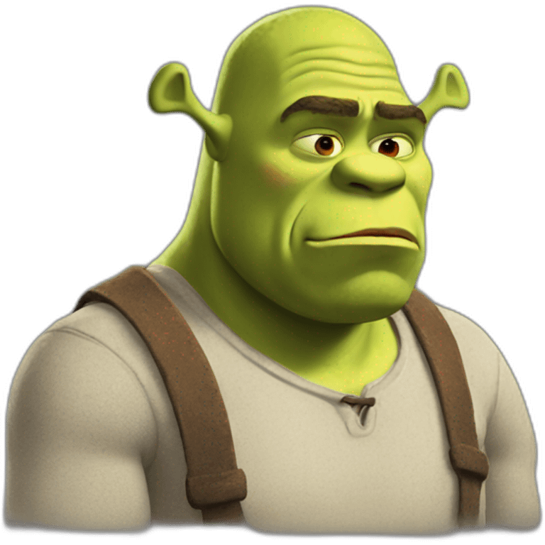 Depressed shrek emoji