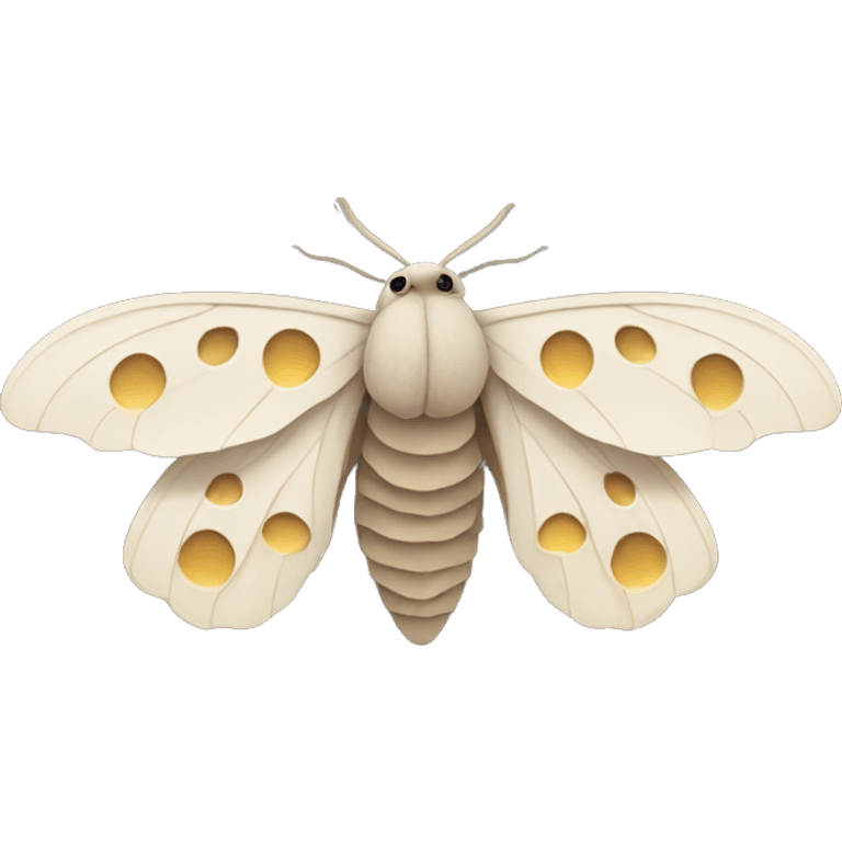 Moth with moon phases on its wings  emoji