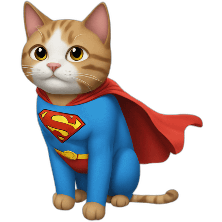 superman cat frying in the sky emoji