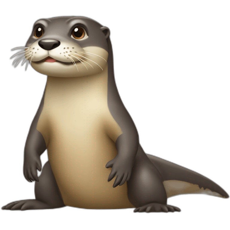 loutre sur crocrodile emoji