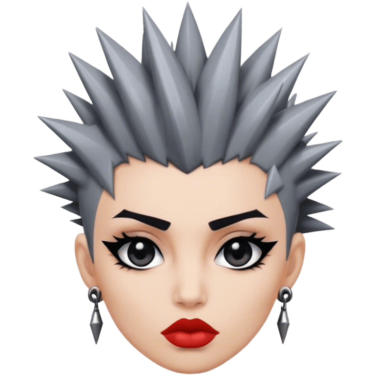 Woman with gray Mohawk  emoji