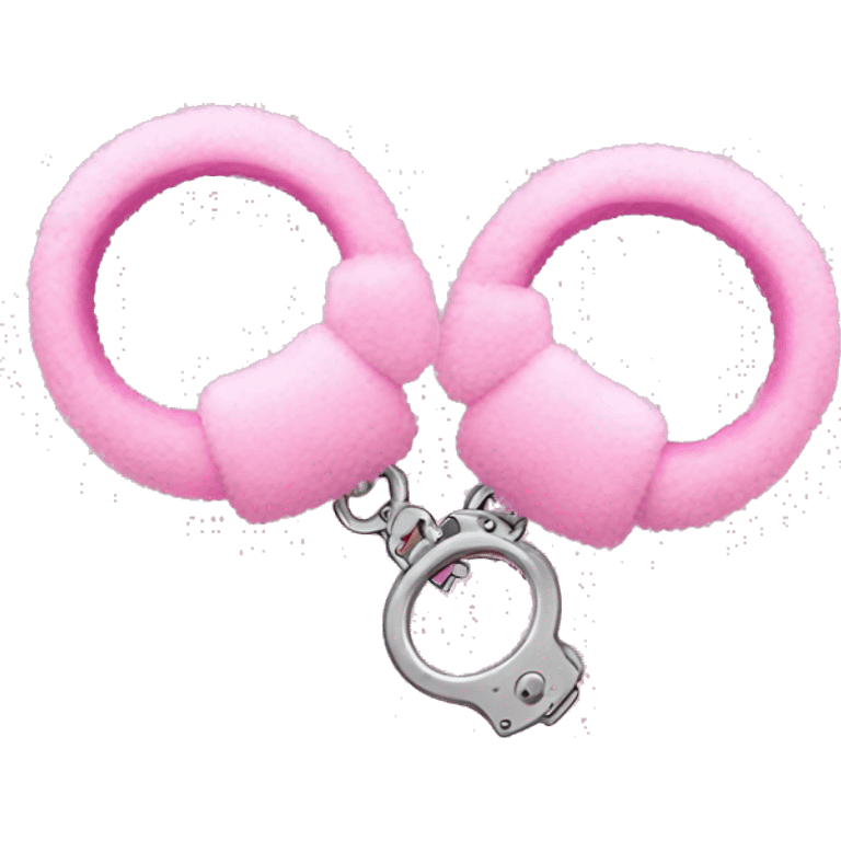 pink fluffy handcuffs emoji