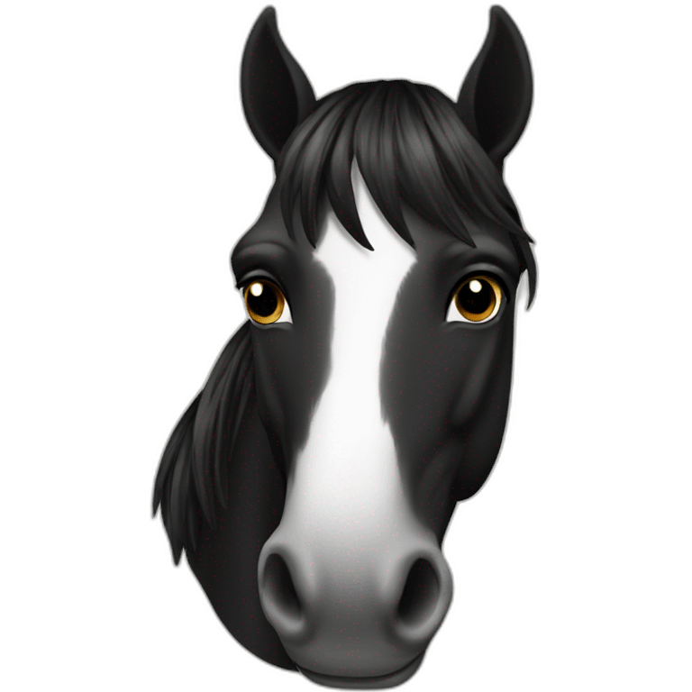 Horse black emoji