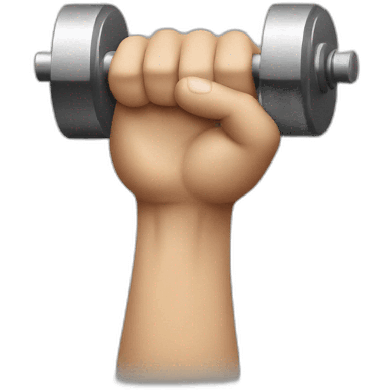 Arm with dumbbell in hand emoji