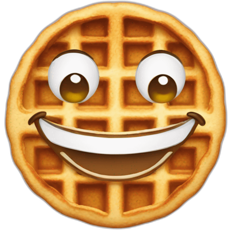 happy waffle emoji