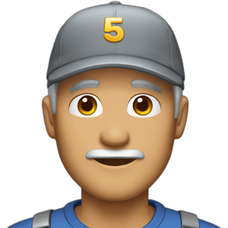 55 years old  man with grey hair and cap emoji