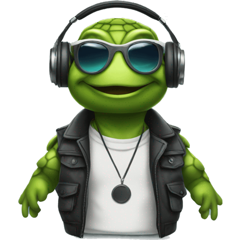 DJ turtle emoji