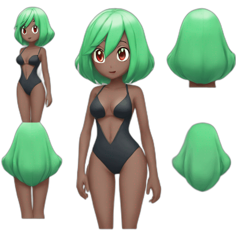 gardevoir pokemon full body pawg small swimsuit back emoji