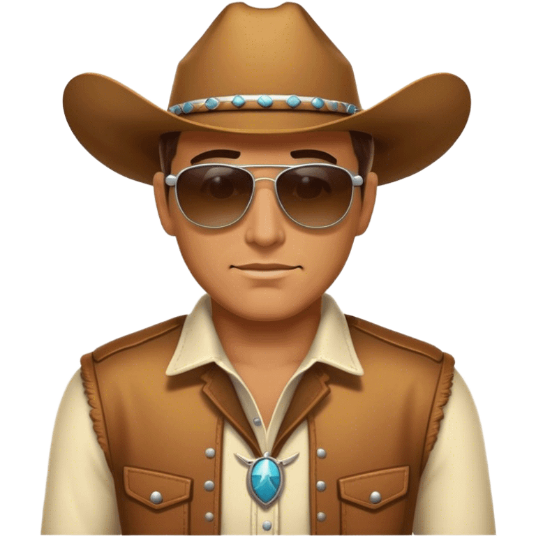 Cowboy wearing sunglasses emoji