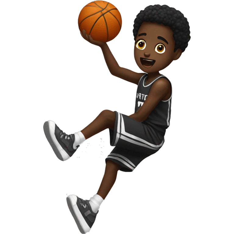 Black kid dunking  emoji