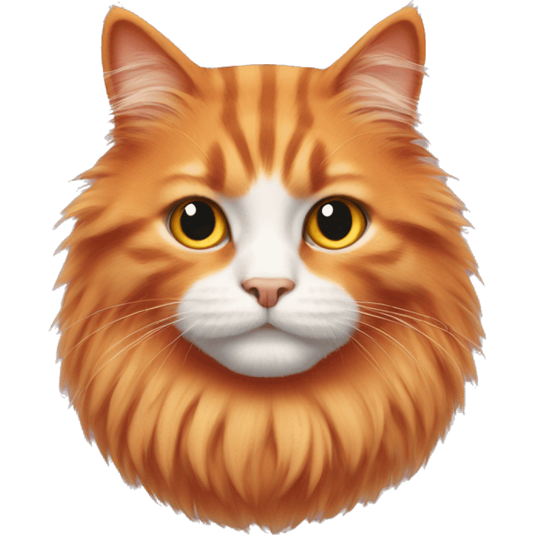 Orange fluffy cat  emoji