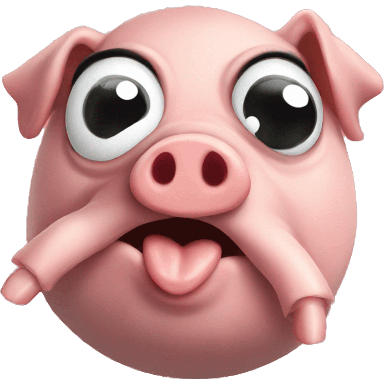 Pig kiss spider emoji