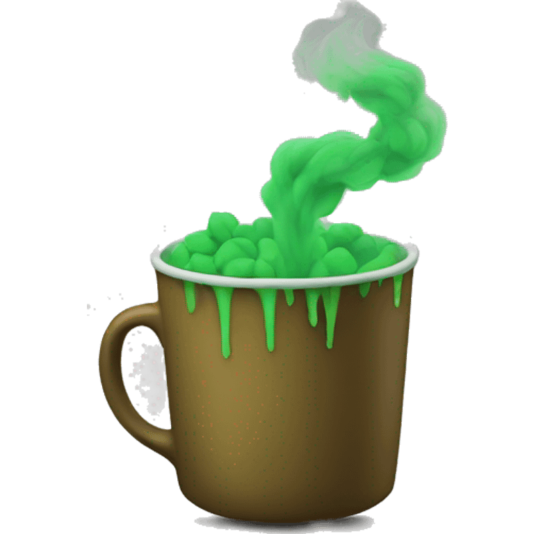 cup full of green smoke buds emoji