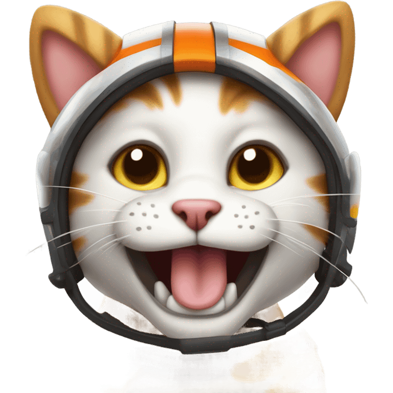 jolly cat football helmet emoji