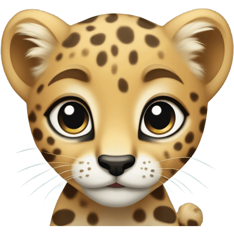 Adorable baby cheetah  emoji