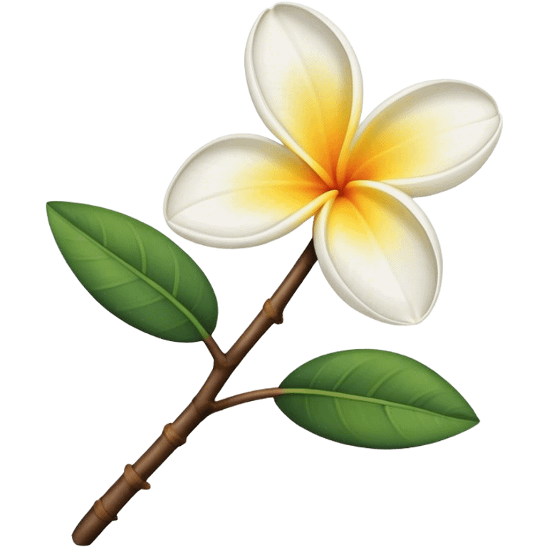 single Frangipani stem emoji