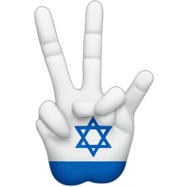 Israel flag and Hand peace sign emoji