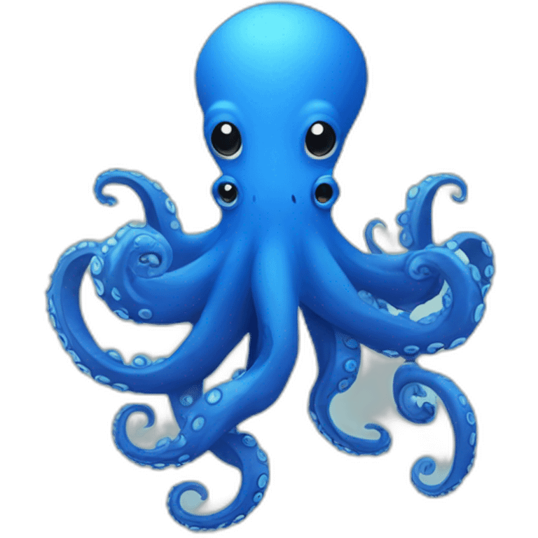 Blue Octopus material design  emoji