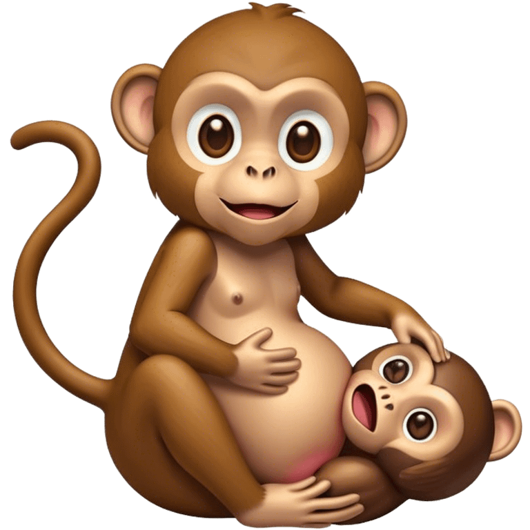 Monkey giving birth  emoji