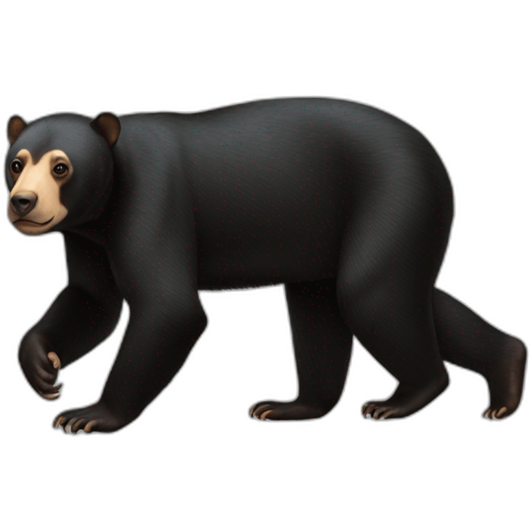 Malayan Sun Bear Walking emoji