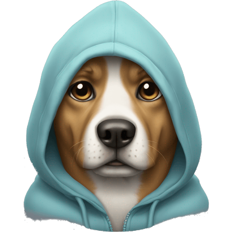 dog wearing a hoodie emoji