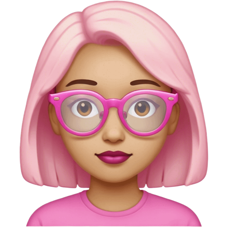 warparound pink glasses  emoji