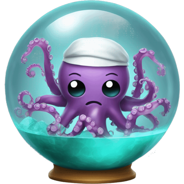 happy octopus surgeon in crystal ball emoji