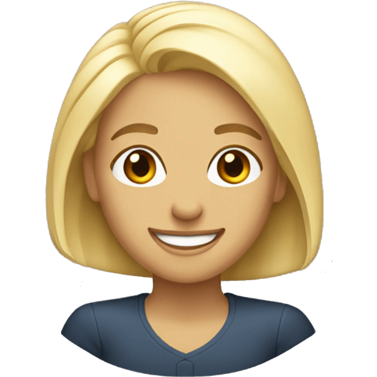 smiling woman’s with blonde hair emoji