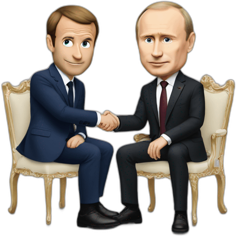 Macron with putin emoji