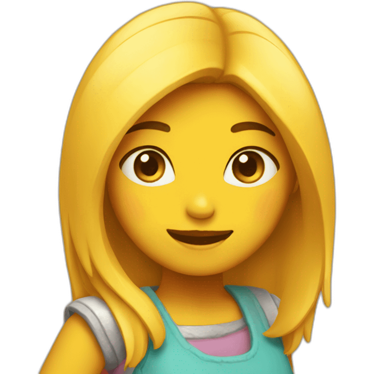 Chica con mano arriba  emoji