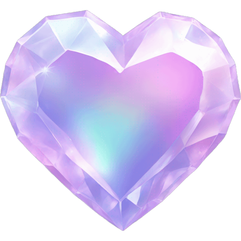 pastel iridescent crystal heart emoji