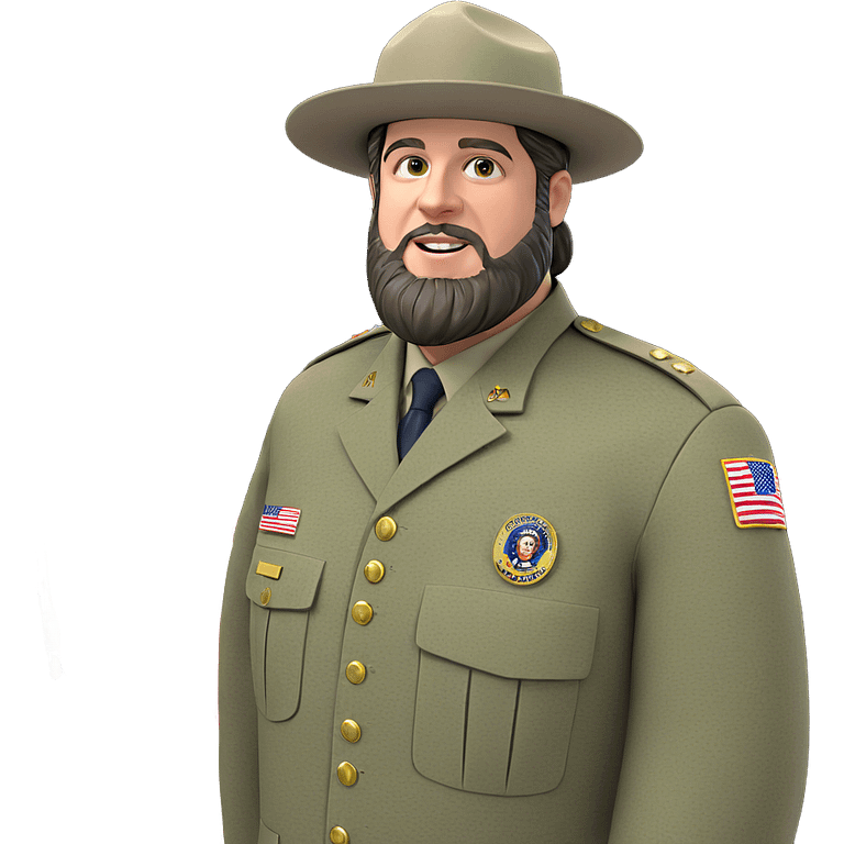 military uniform with american flag emoji