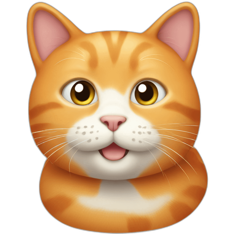 Chonky orange cat with white spot emoji