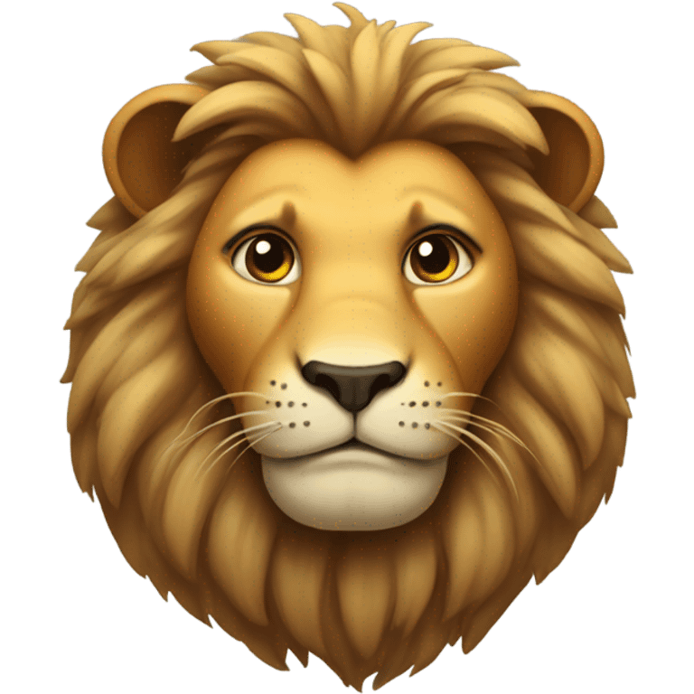 Lion with a smirk  emoji