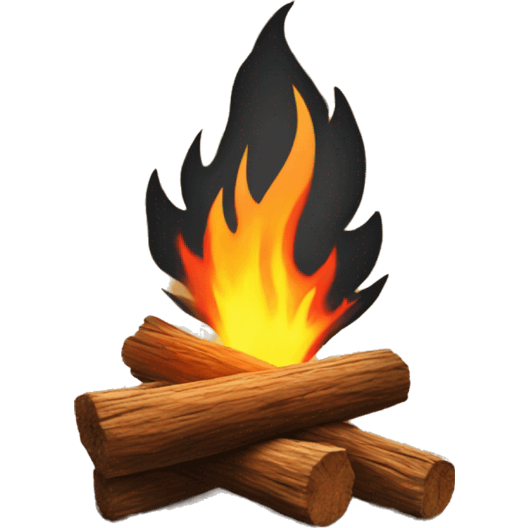 Fire on wood emoji