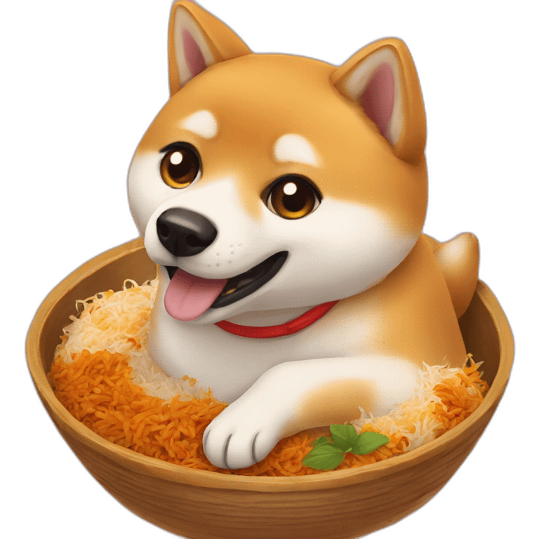 shibainu-eating-biriyani emoji