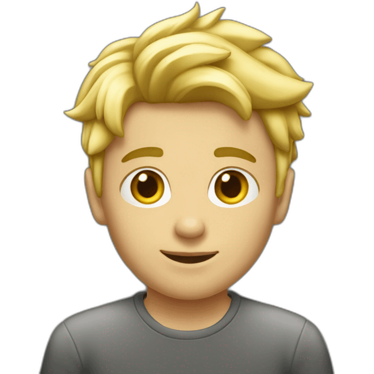 Garçon cheuveux blond emoji