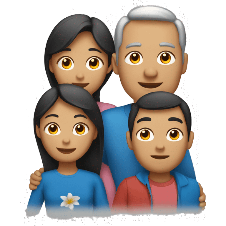 philippines family of 4 people, dad  emoji