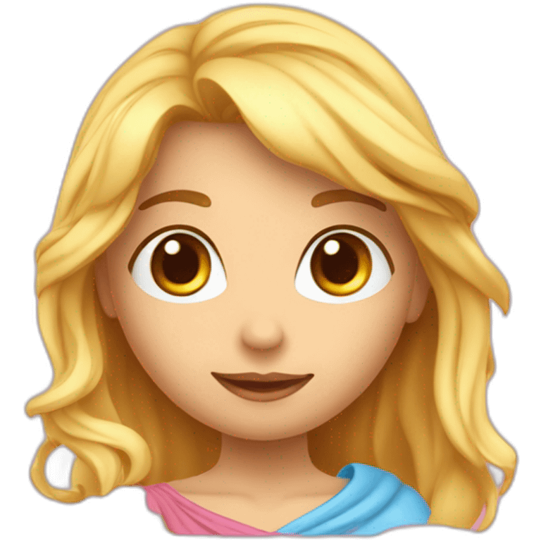 Un personnage de fée amoureuse avec des coeurs autour de sa tête emoji