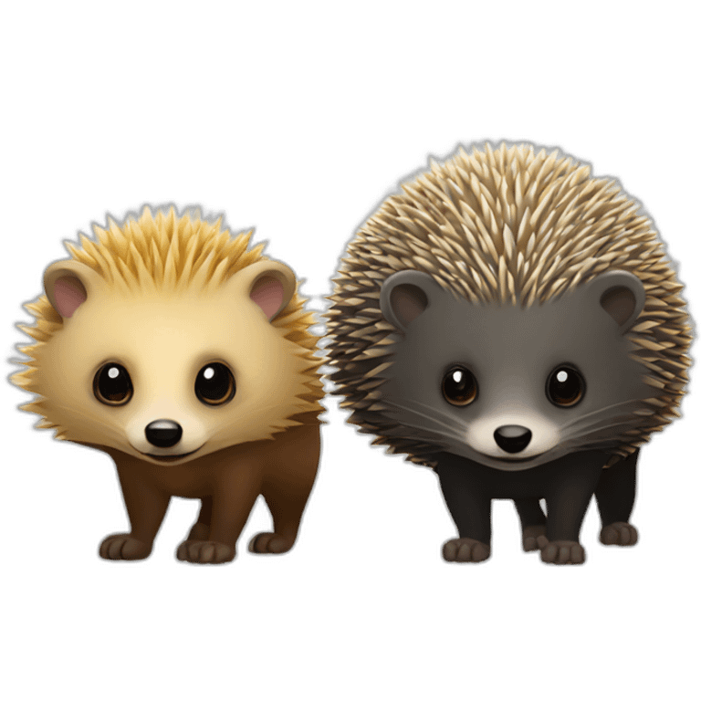 hedgehog and honeybadger emoji