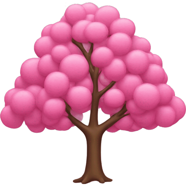 Happy new year pink tree emoji