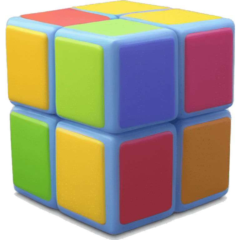 a perfect rubix cube with completed sides emoji