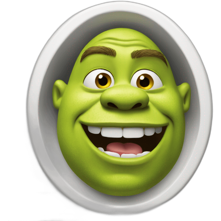 shrek in a toilet emoji