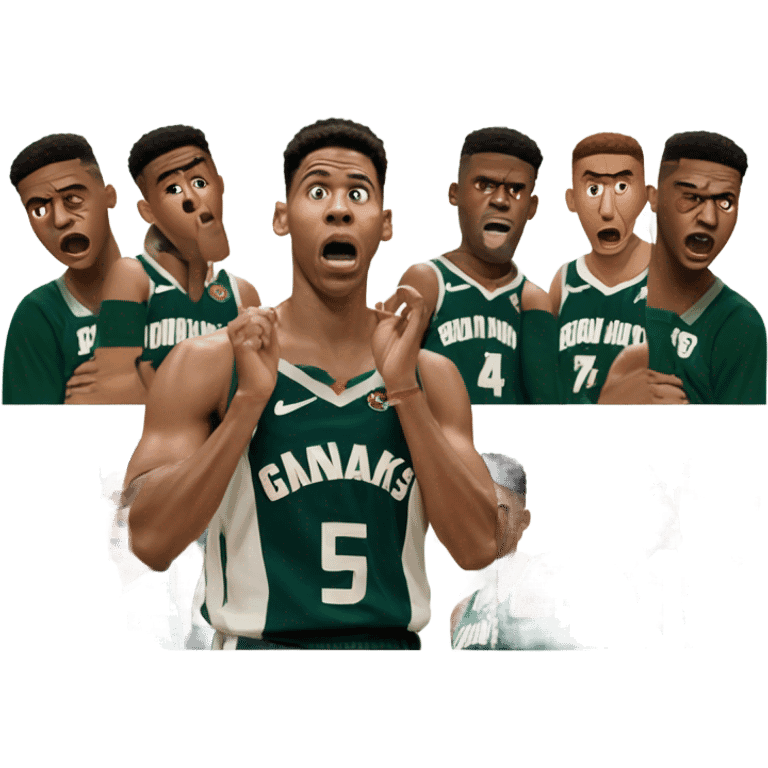 Giannis Antetokounmpo scared emoji