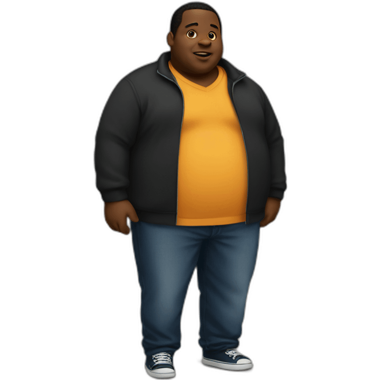 fat pregnant black man emoji