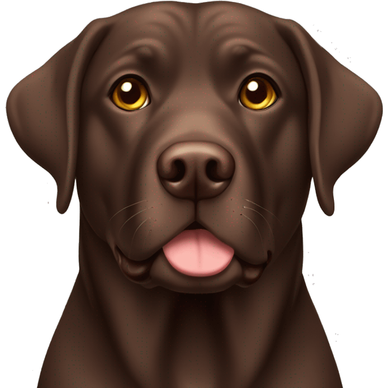 elderly chubby male chocolate coloured labrador emoji