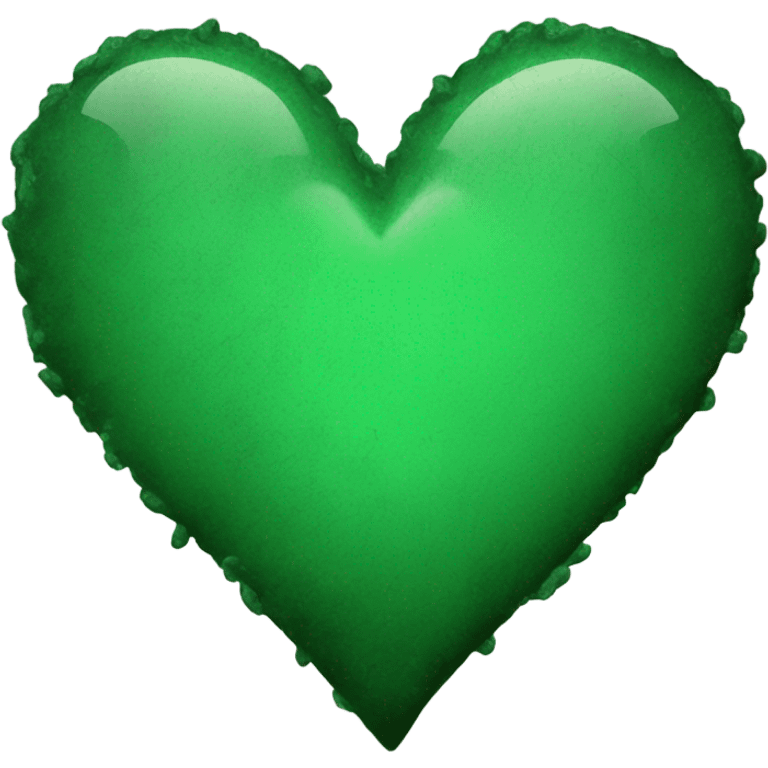 Green grunge heart emoji