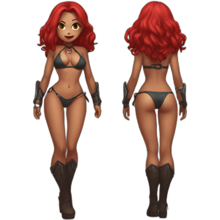 Katarina posing legs and ass in bikini sfw emoji